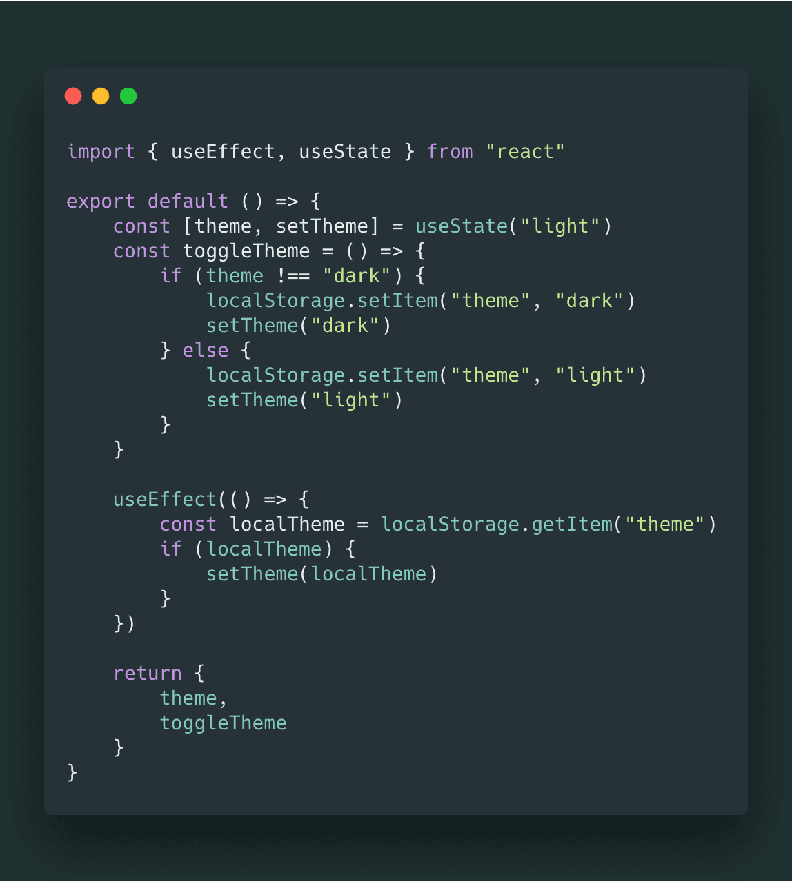 How To add dark mode easily with a custom React hook